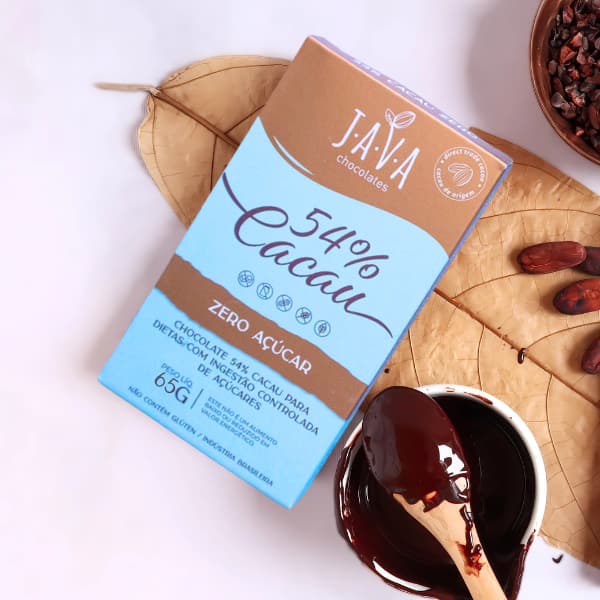 Chocolate gold diet 54% cacau zero açúcar - Loja Online Java