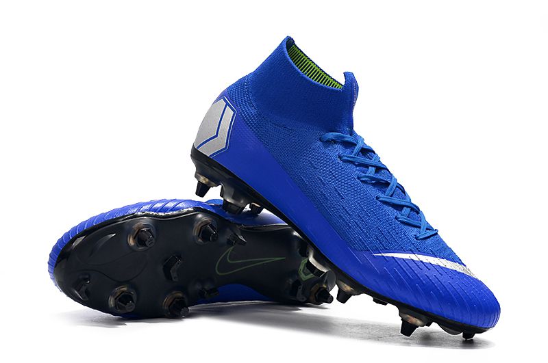 Chuteira Nike Mercurial Superfly VI Elite Azul Trava Mista Alumínio (Cano Alto) FRETE GRÁTIS - Loja Online JP ARTIGOS ESPORTIVOS