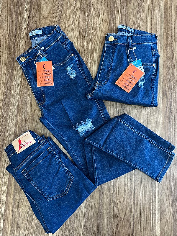 Moda Plus Size CalÇa Jeans Preta Sal E Pimenta Calca Sal E Pimenta