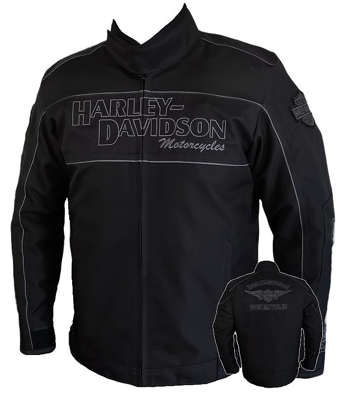 Jaqueta Harley Davidson Impermeável Tradicional Preta - Sparta
