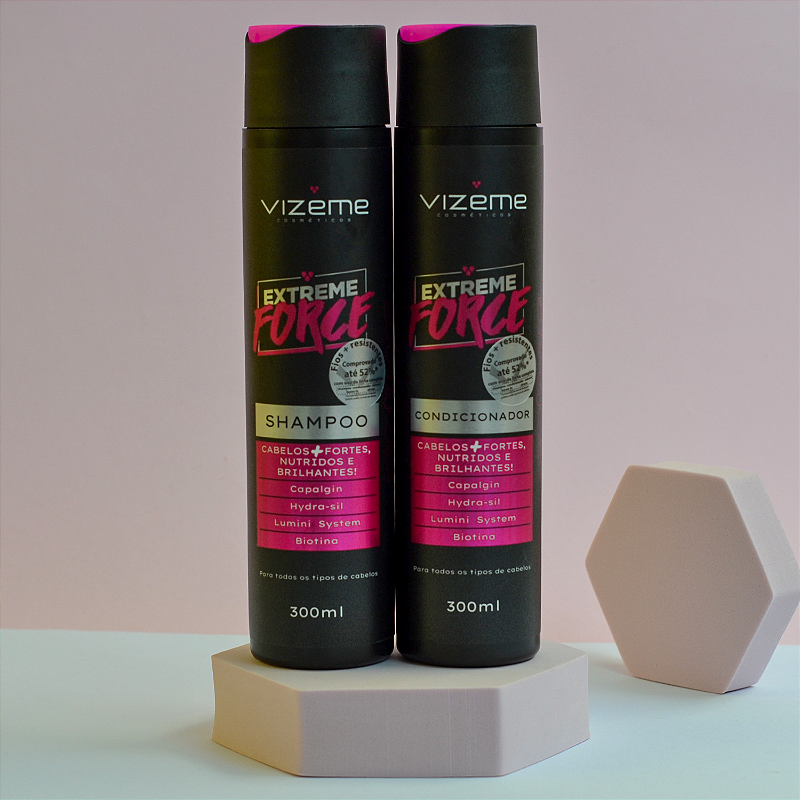 Kit cabelos mais fortes Extreme Force - Vizeme - Vizeme Cosméticos