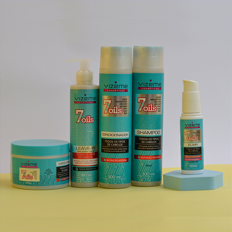 Kit Seven Oils - hidratação profunda - 7 óleos multifuncionais