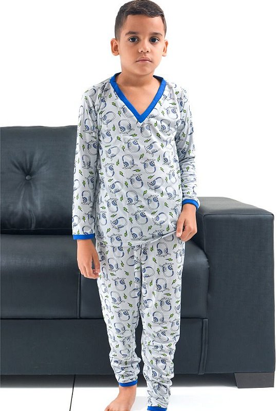 Pijama Inf Manga Longa Masculino