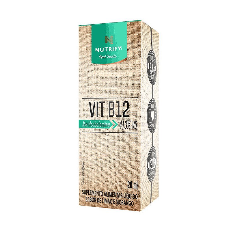 Vitamina B12 em gotas Nutrify 20ml BS Nutrition Distribuindo