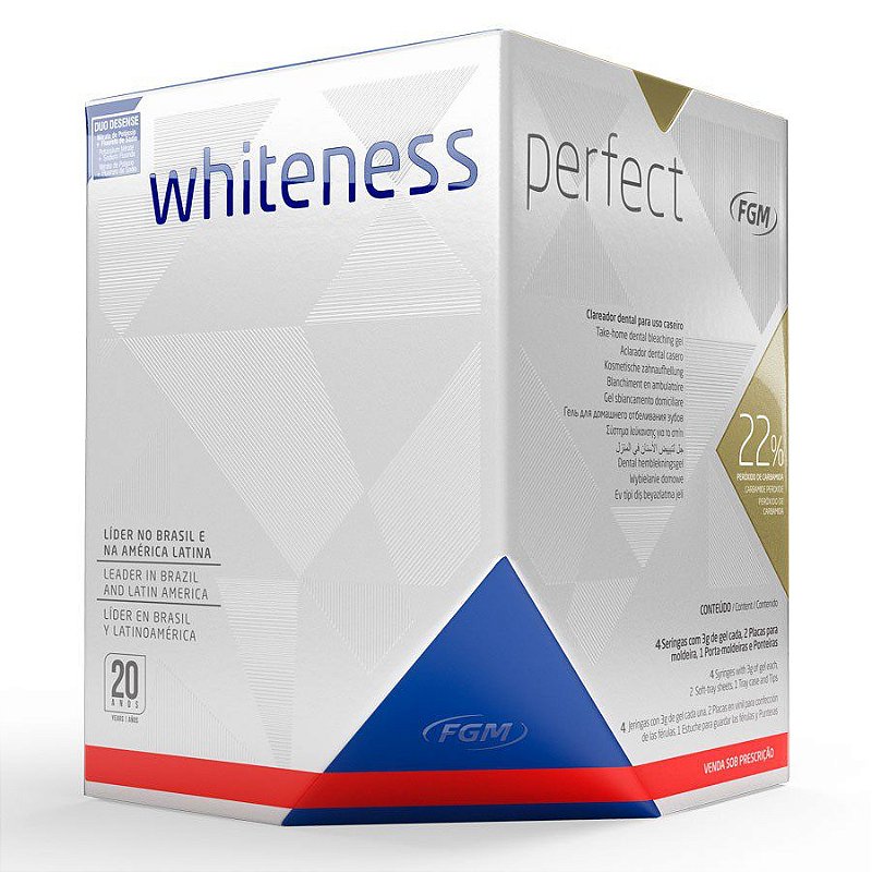 Clareador Whiteness Perfect 22% Kit C/4 - Fgm - Dental PHS - Produtos