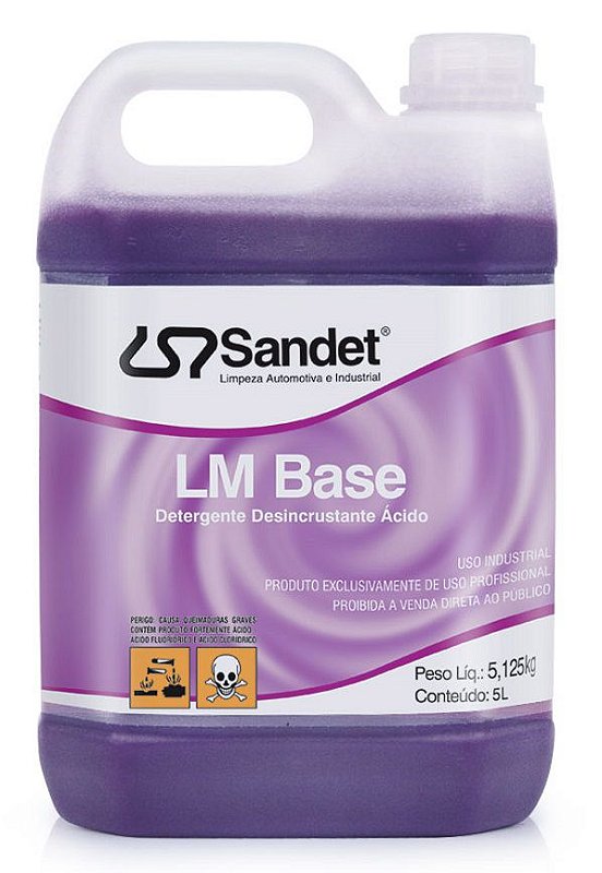 LM Base Detergente Desincrustante Ácido 5L Sandet - A Casa da Estética  Automotiva