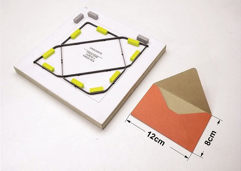 Faca de corte e vinco envelope bico 8x12 FE40  Criecorte