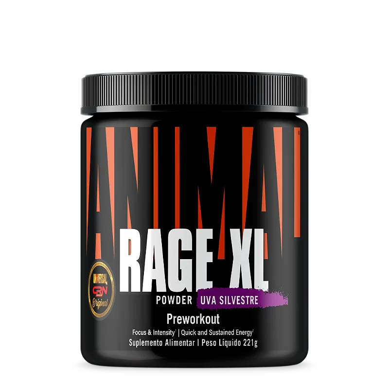 ANIMAL RAGE XL PRE WORKOUT 221G UVA UNIVERSAL - CASAL MONSTRO SUPLEMENTOS