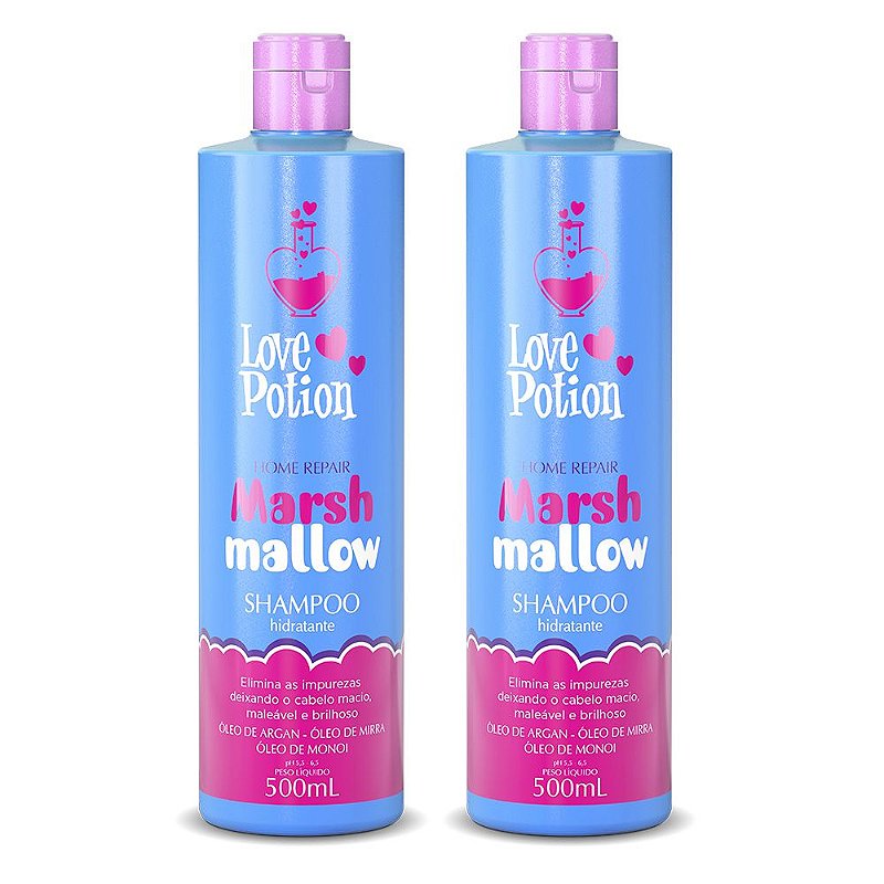 2 Shampoos 500ml Marshmallow Love Potion Bella Eva