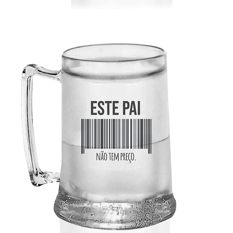 Caneca Jateada Dia Dos Pais - KrystalON Copo Acrilico E Taça Gin Acrilico