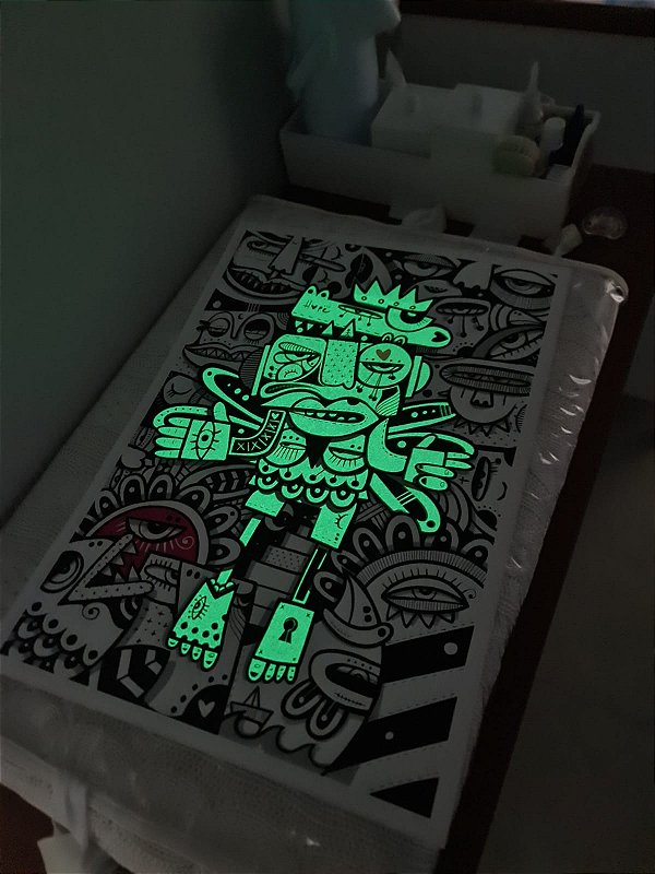 225ml Tinta Glow Corion para Serigrafia. Brilha no Escuro Sem Luz Negra