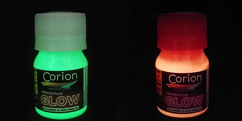 Kit 2 Potes Tinta Glow Corion 25ML - Brilha No Escuro Sem Luz Negra