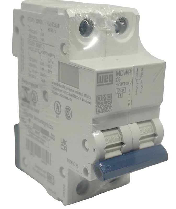 MDWP-C6-2 Minidisjuntor 230/400v 2 Polos 50/60hz 15265720 Weg - Junção
