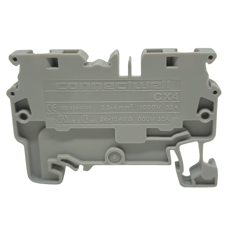 CX4 Conector de Passagem 4mm² Mola Cinza Connectwell - Junção