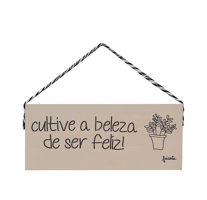 Placa Frase Cultive Nude Bendita Frase