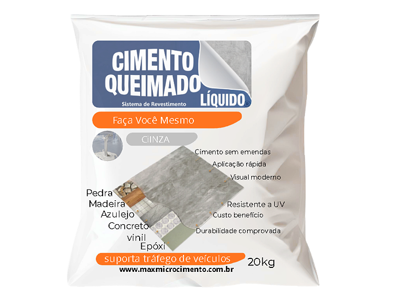 Cimento Queimado Liquido Piso 20kg