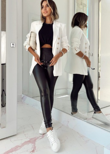 Calça legging em cirrê na cor preta - Madame Ninna - loja online de  confeccções femininas