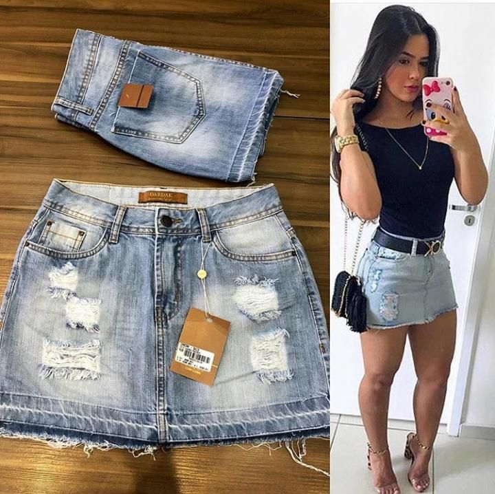 Mini saia jeans maravilhosa - Madame Ninna - Madame Ninna - loja online de  confeccções femininas