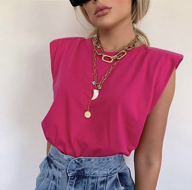 Muscle Tee - Pink - Madame Ninna , loja de calças flare , boutique ...