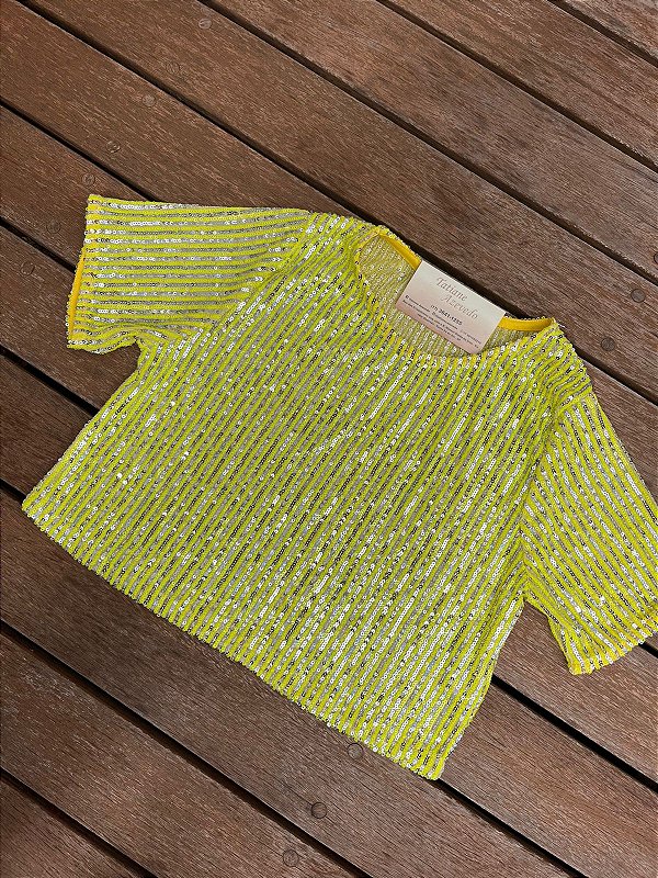 Blusa Cropped Paetê