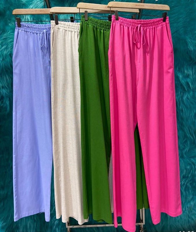Calça Cintura Alta Com Elástico