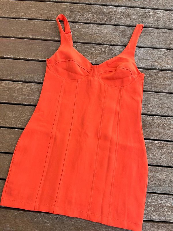 Vestido Com Recortes Pespontados