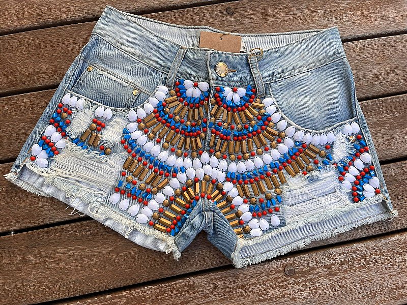 Short Bordado Colorido