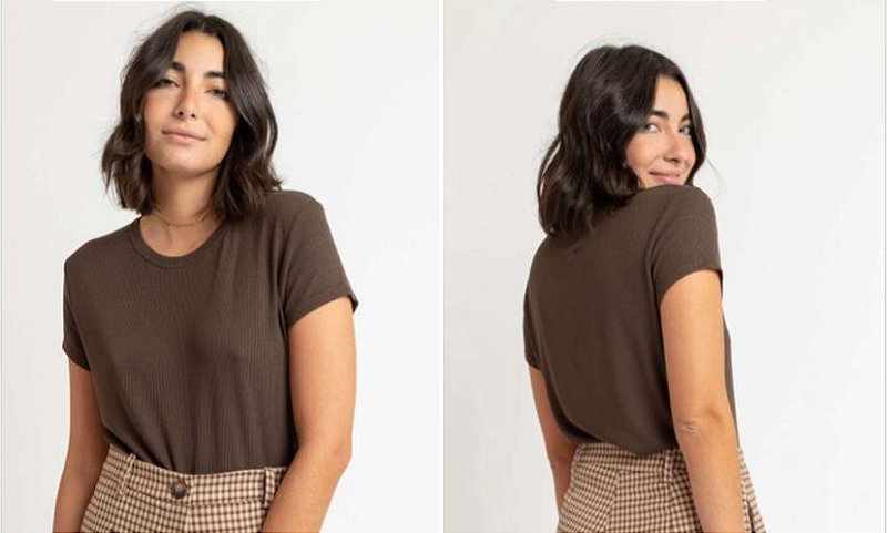 Blusa Básica Manga Curta