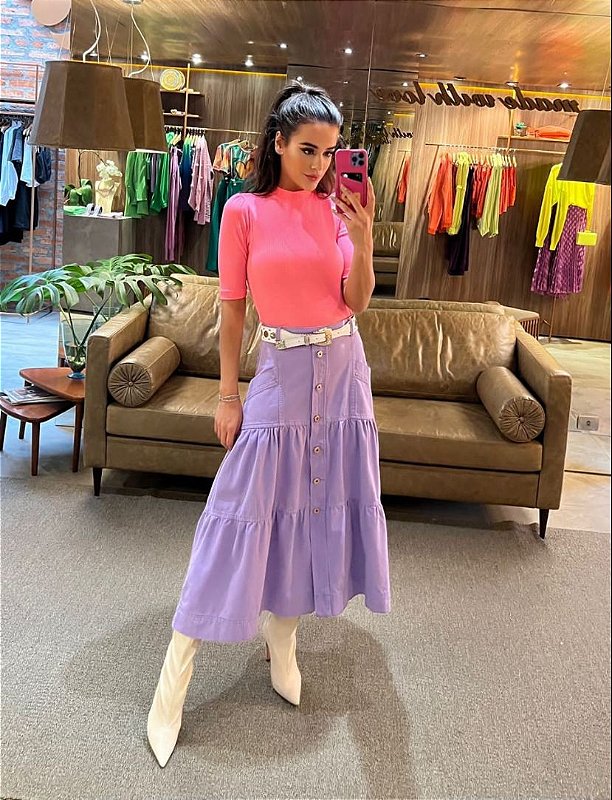 Blusa Canelada Pink