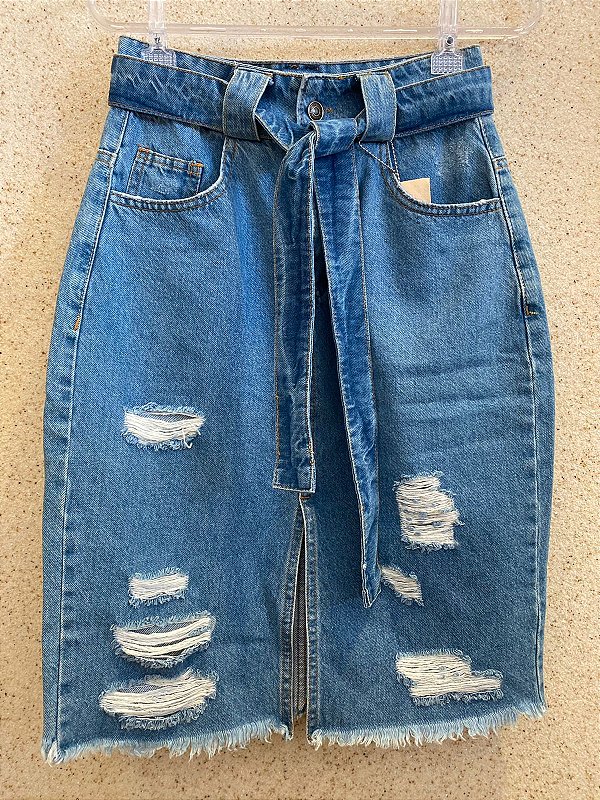 Saia Midi Jeans
