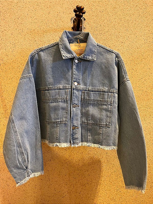 Jaqueta Jeans Curta Oversize