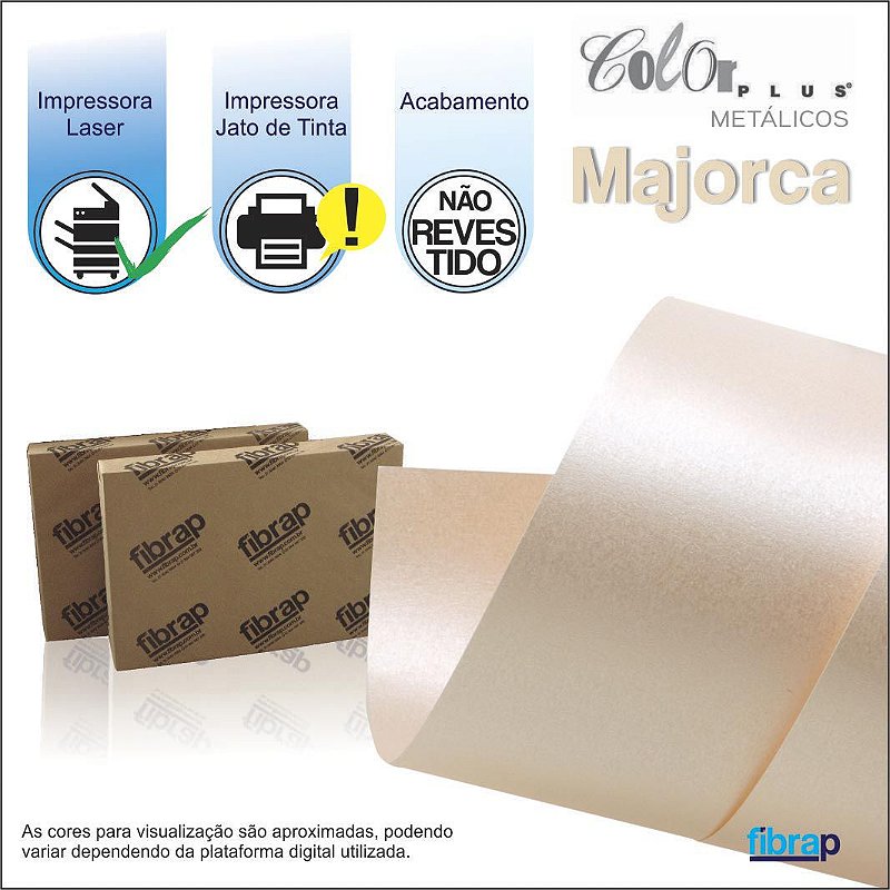 Color Plus Metálico Sutille Majorca Pacote 100fls Fibrap Sua Distribuidora De Papel E 7103