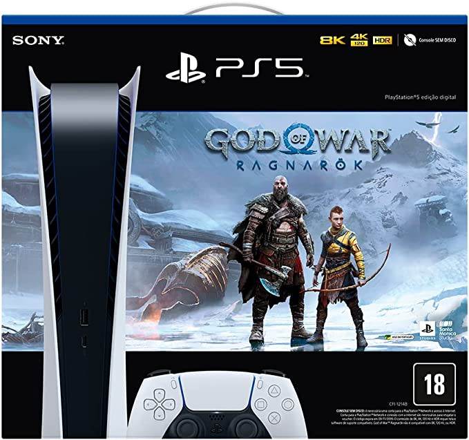 Controle Sem Fio Dualsense PS5 - Edição Limitada God of War