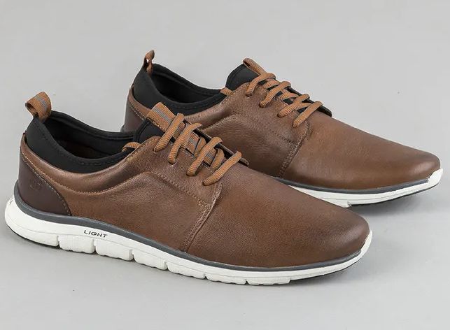 Sapatênis Democrata Denim Shape Light Tan/Tabaco - 198104-004 - Village  Calçados