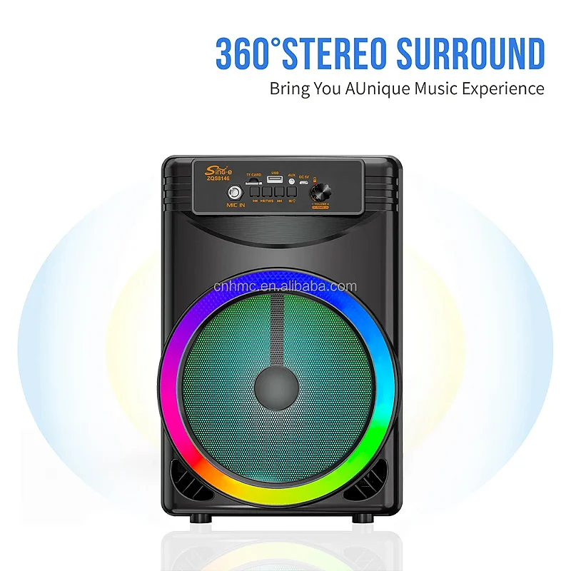Sinary　ENSEMBLE Caixa Som Bluetooth Sing-e ZQS8146 8W Preto - Casa Sertaneja