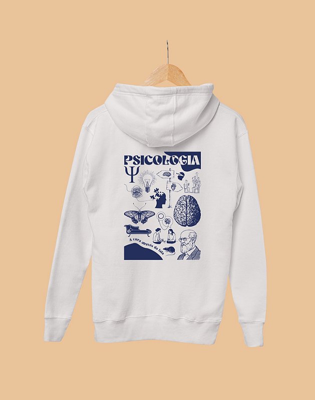 Moletom Canguru Flanelado Psicologia É Arte Basic