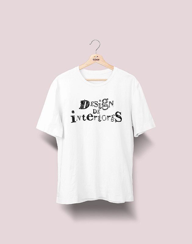 Camiseta Universitária - Design de Interiores - Nanquim - Basic ...