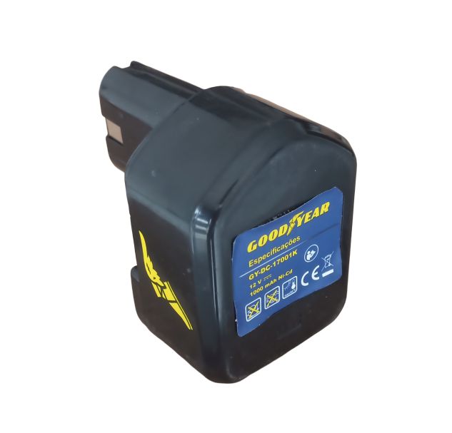 Bateria Furadeira e Parafusadeira Goodyear GYDC 17001 - 12 volts -  EletroMult Distribuidora