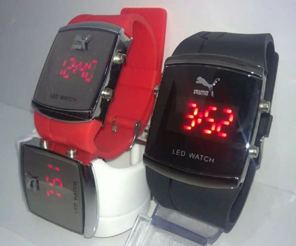relogio puma led watch