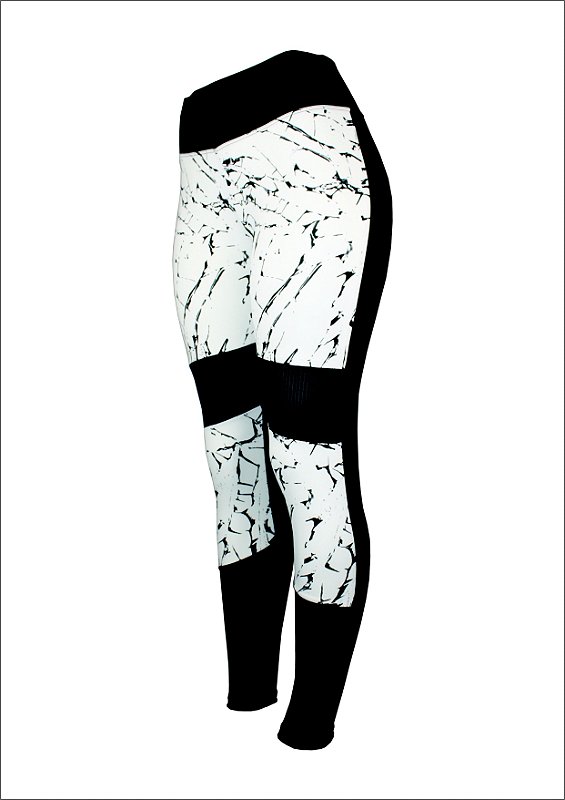legging branca com tule