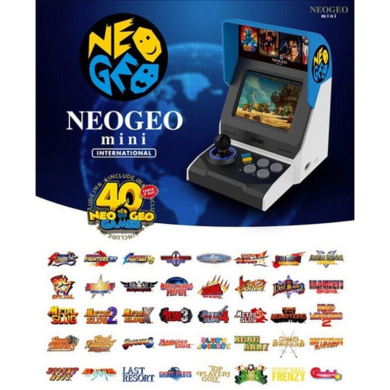 Mini NeoGeo International 40 Jogos SNK - Game com Café.com
