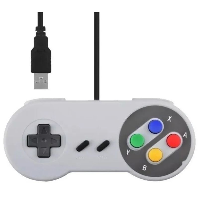 Controle USB Estilo Super Nintendo Multiplataformas - Clube do Fliperama