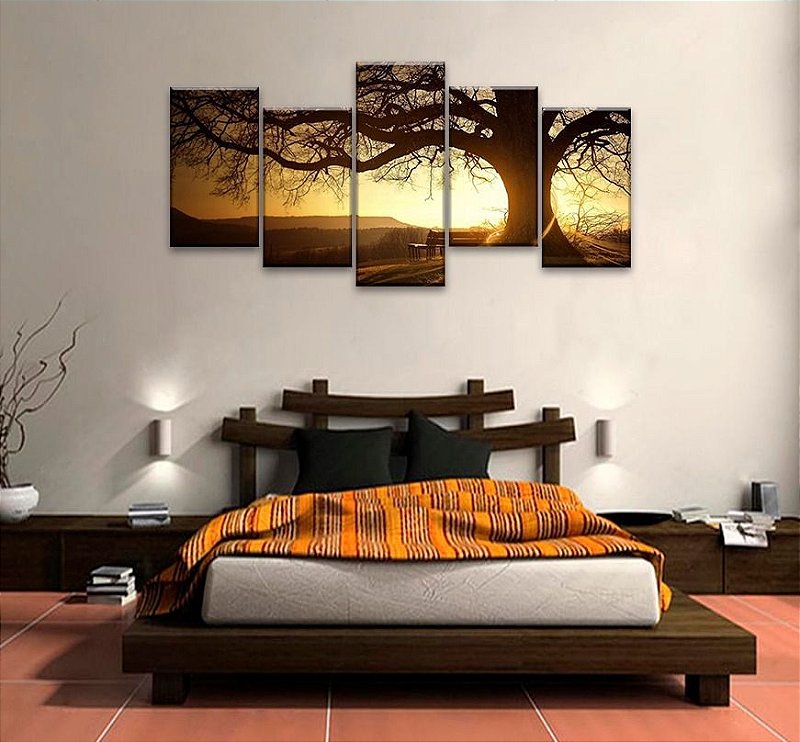 Quadro Decorativo Sala  Paisagen Sol