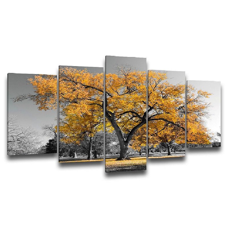 Quadro decorativo sala de jantar quarto arvore amarela