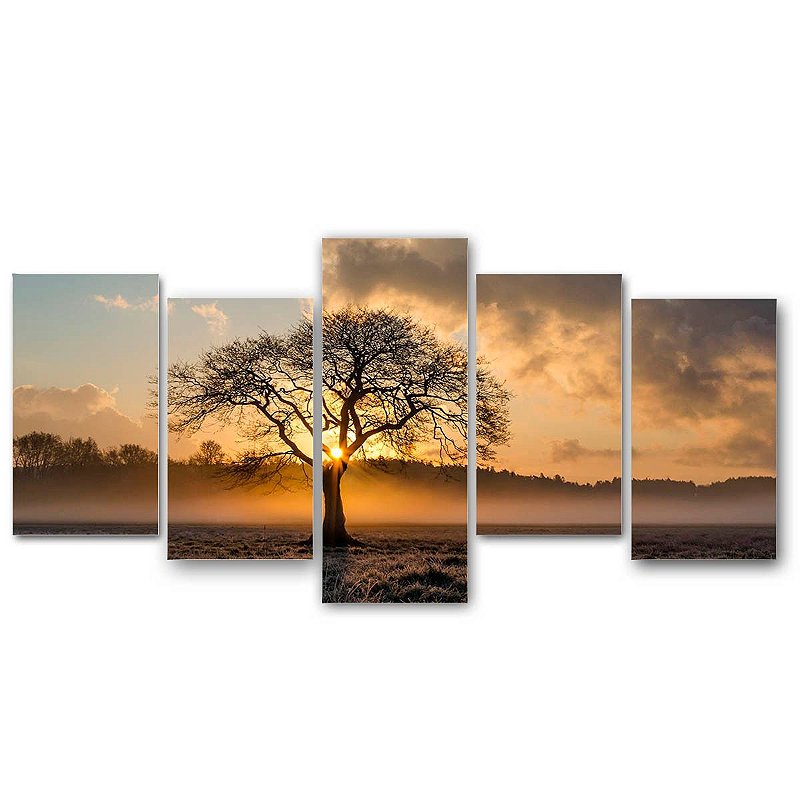 Quadro Decorativo Sala Paisagen Entardecer