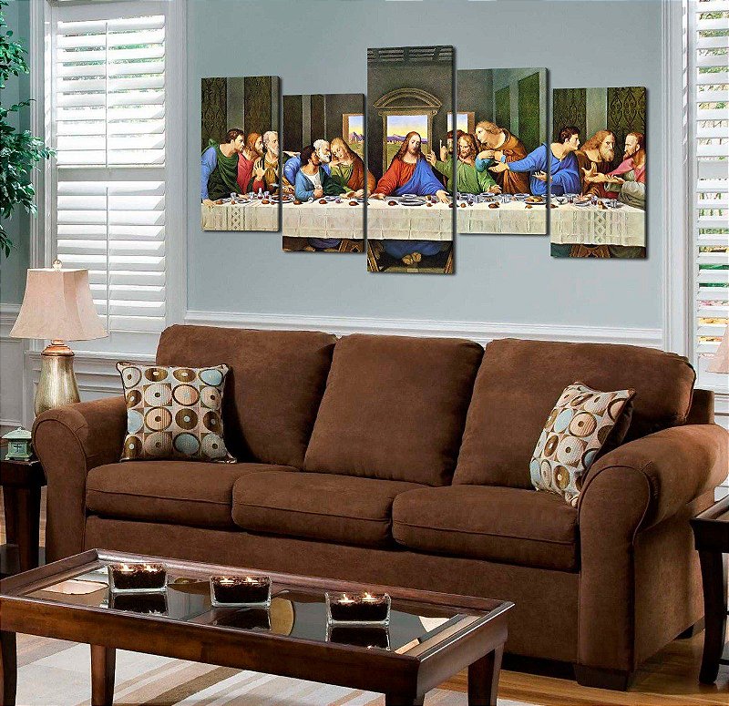 Quadro Decorativo Santa Ceia Grande Sala Copa Cozinha