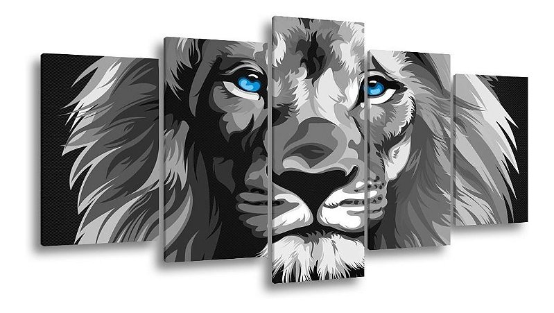 Quadro Decorativo Grande Sala Quarto Leão Judá Rei