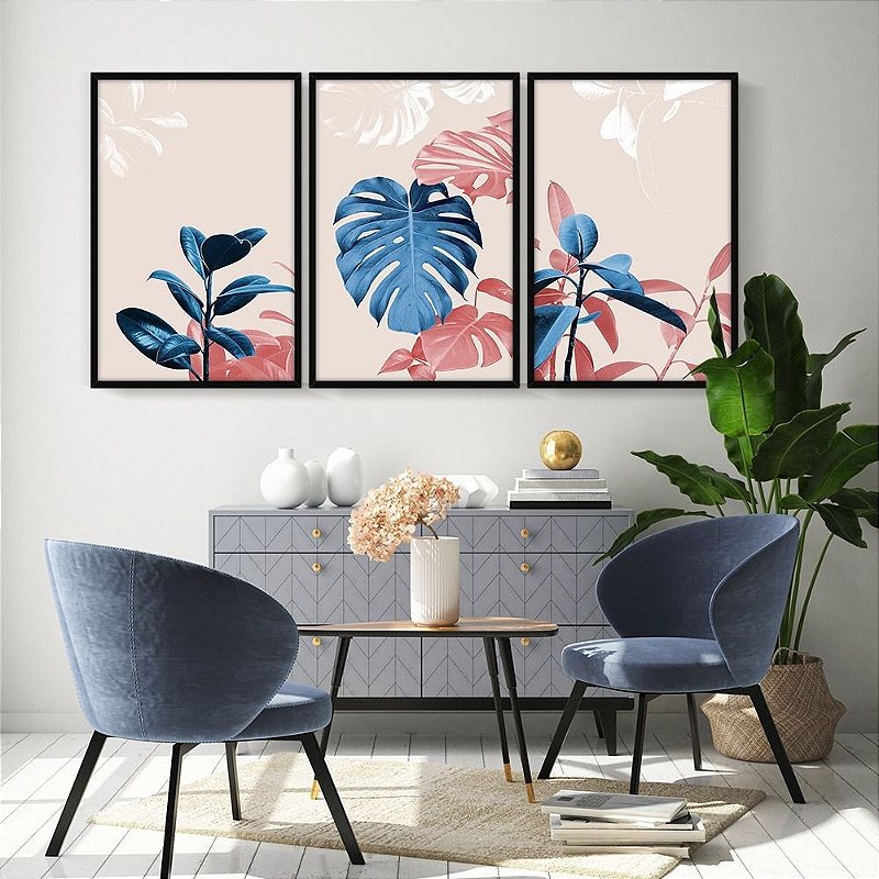 Quadro Decorativo Moldura Jogo Sala Quarto Escandinava