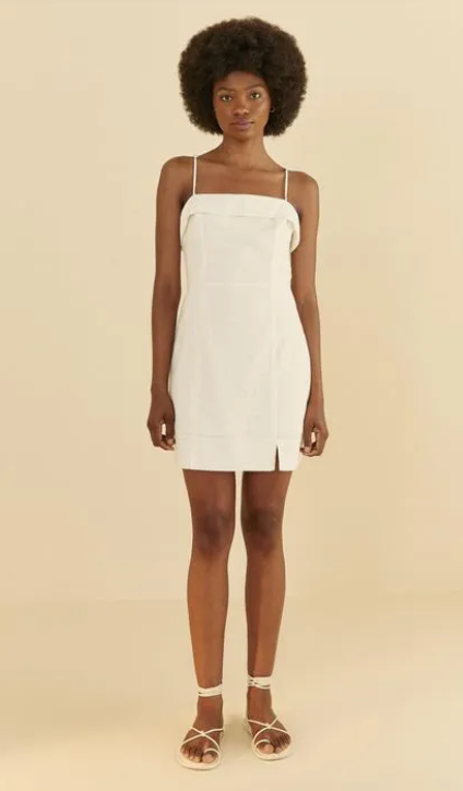 Vestido pala decote farm 2025