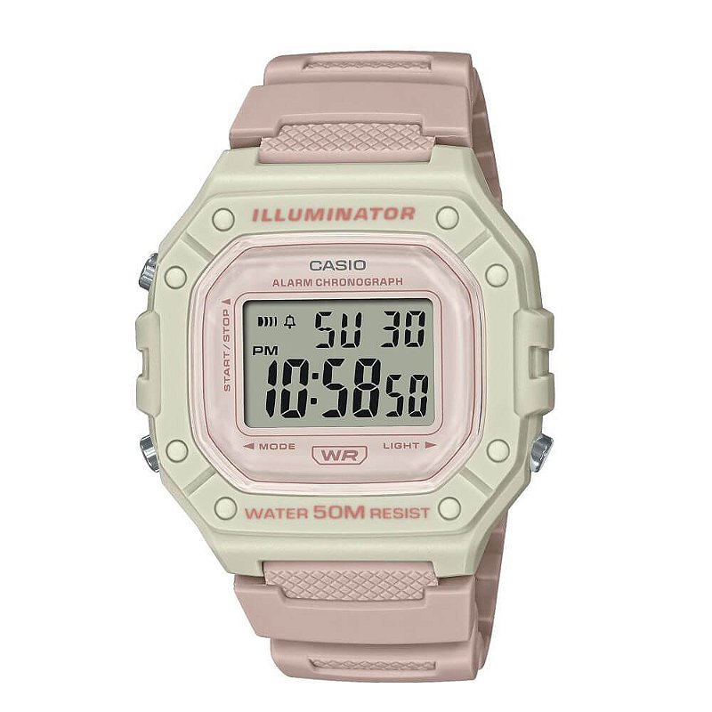 Relógio Casio Standard Rosa W-218HC-4A2VDF – Digital e Resistente